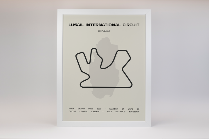 Lusail International Circuit Poster – Minimal Series
