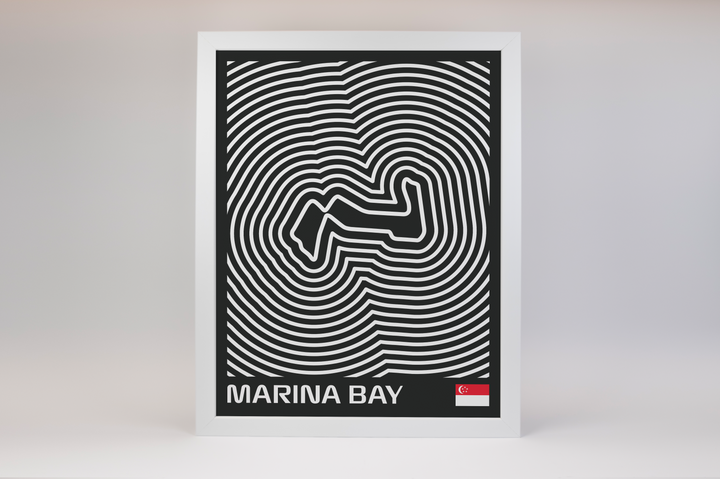 Marina Bay Street Circuit Poster – Line Series