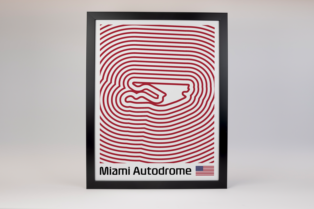 Miami International Autodrome Poster – Line Series