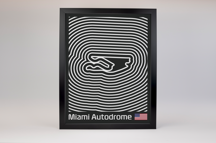 Miami International Autodrome Poster – Line Series