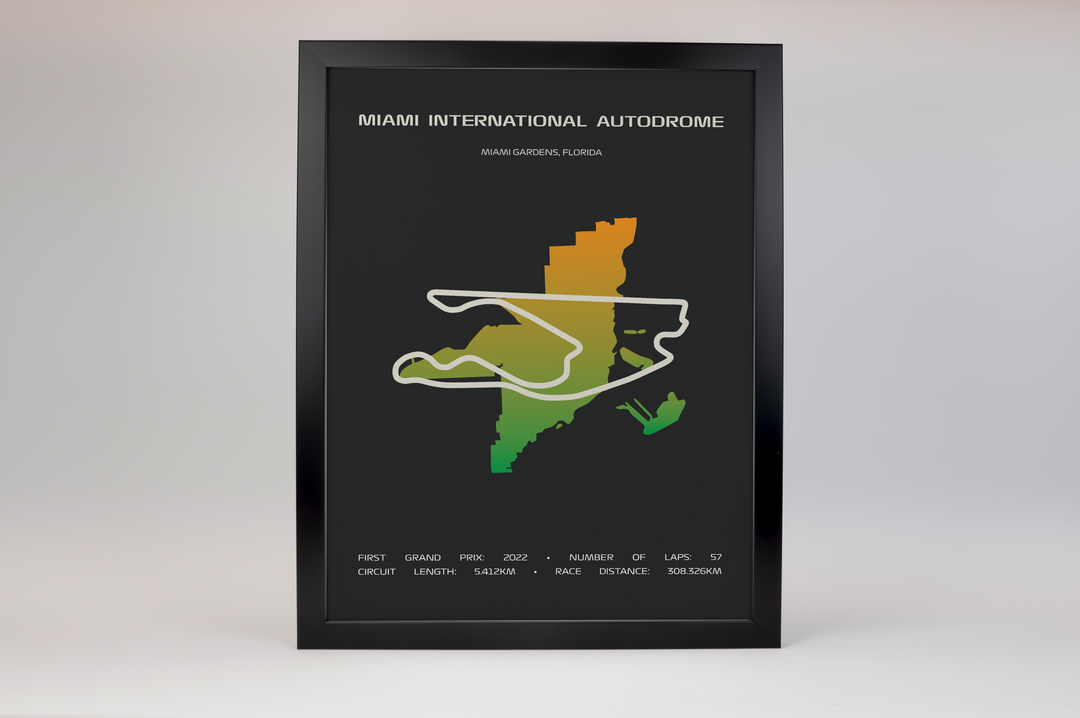 Miami International Autodrome Poster – Minimal Series