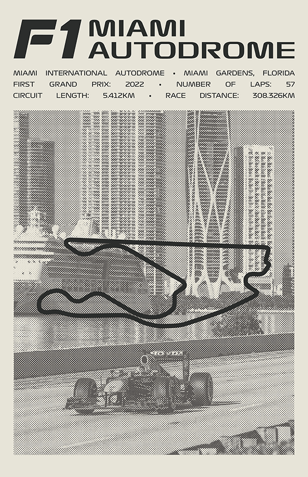 Miami International Autodrome Poster – Picture Series