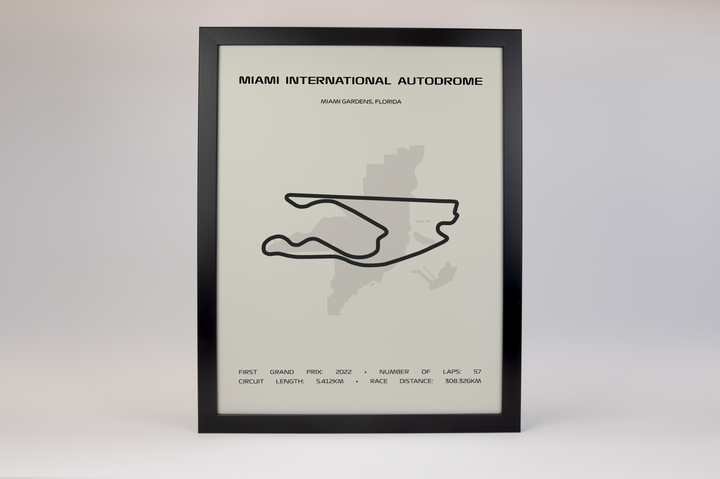 Miami International Autodrome Poster – Minimal Series