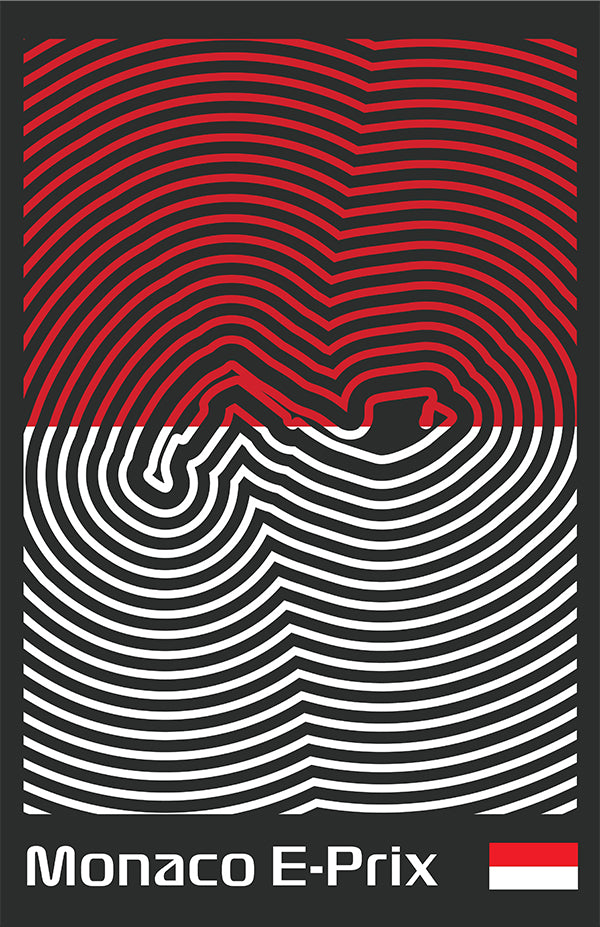 Monaco E-Prix Poster – Line Series
