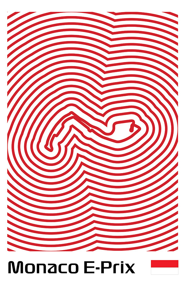 Monaco E-Prix Poster – Line Series