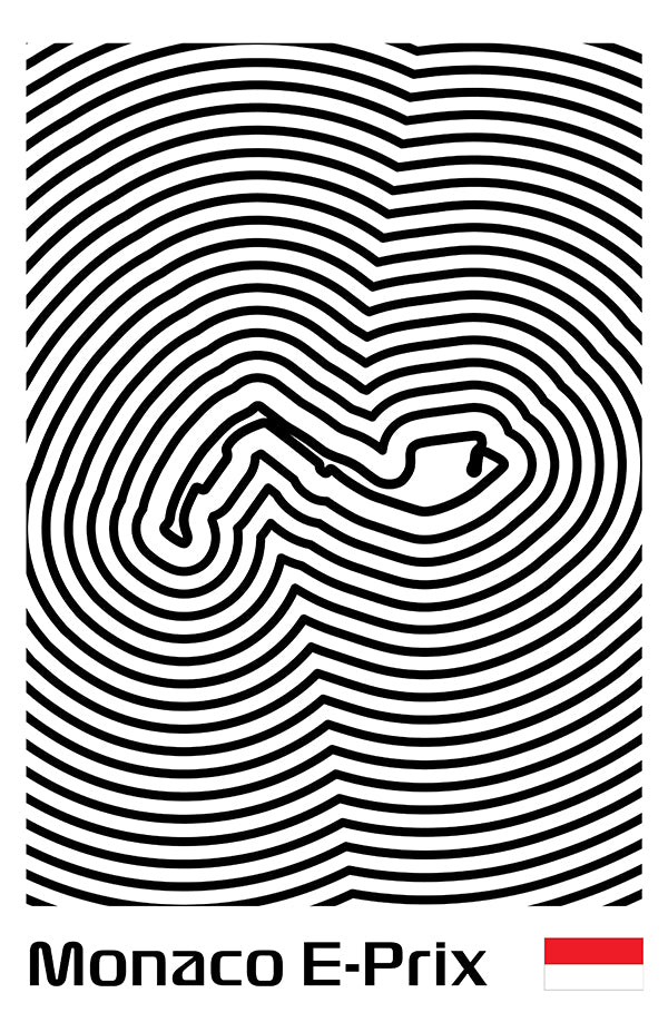 Monaco E-Prix Poster – Line Series