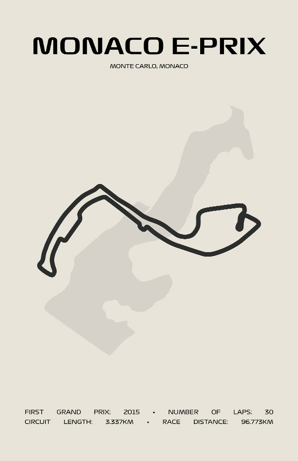 Monaco E-Prix Poster – Minimal Series