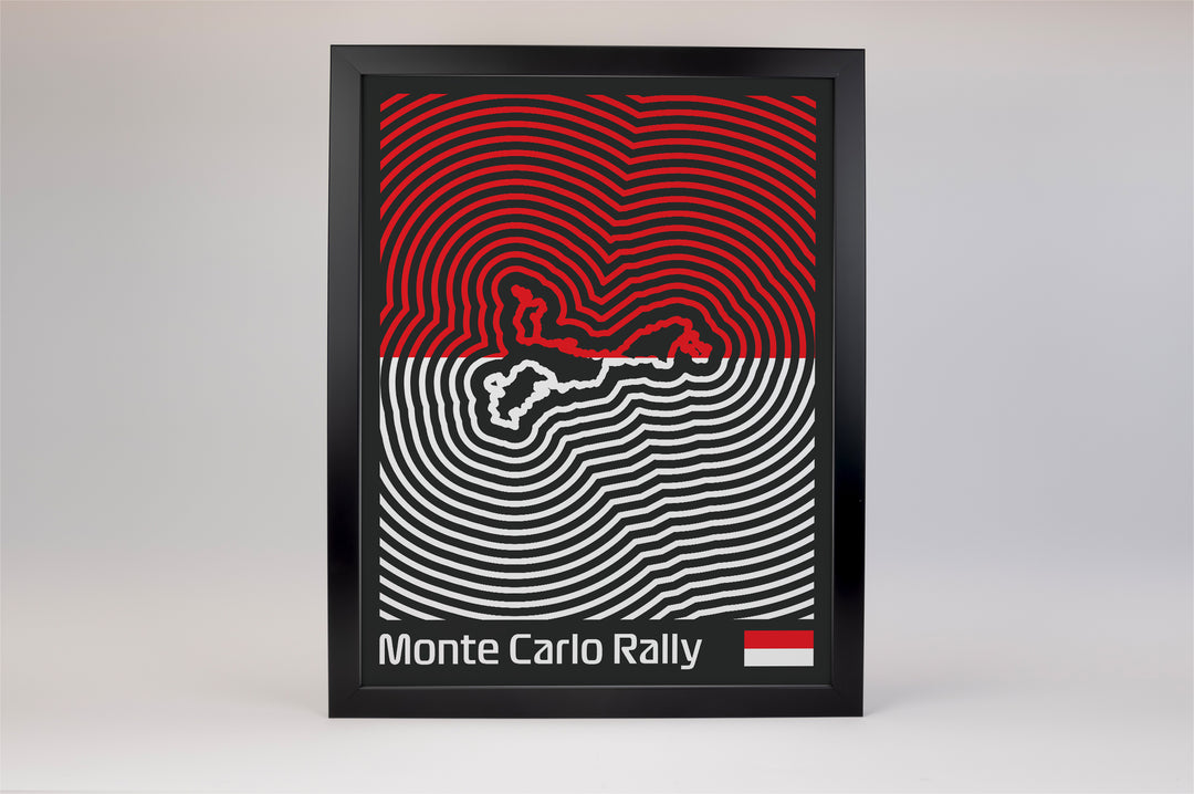 Monte Carlo Rally Poster – Line Series