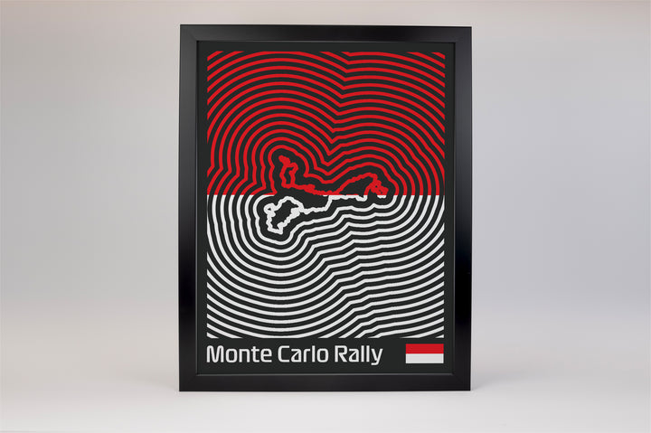 Monte Carlo Rally Poster – Line Series