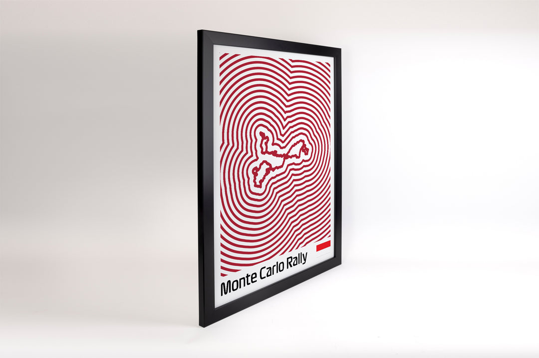 Monte Carlo Rally Poster – Line Series