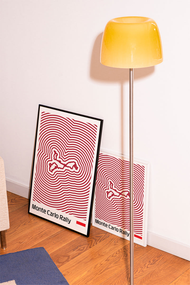 Monte Carlo Rally Poster – Line Series