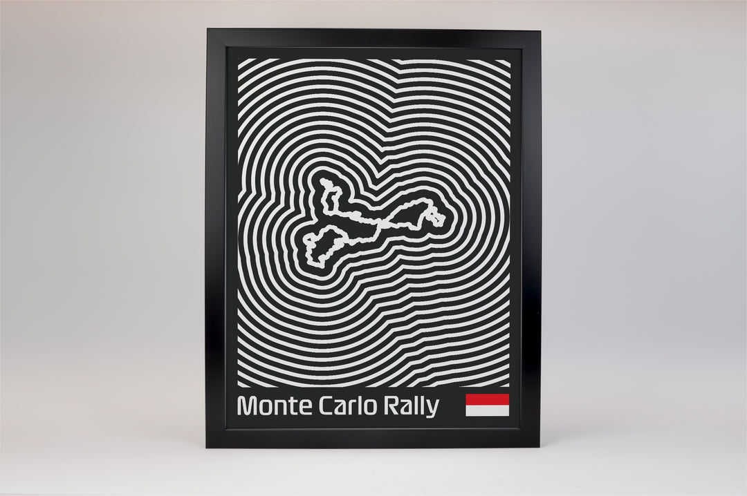 Monte Carlo Rally Poster – Line Series
