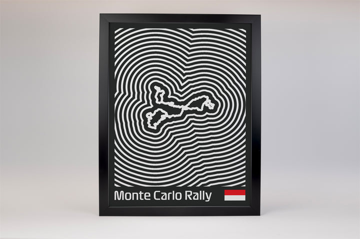 Monte Carlo Rally Poster – Line Series