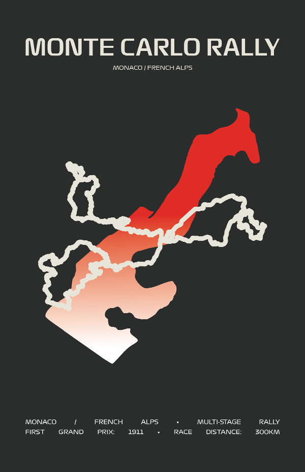Monte Carlo Rally Poster – Minimal Series