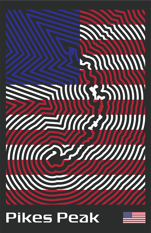 Pikes Peak International Hill Climb Poster – Line Series