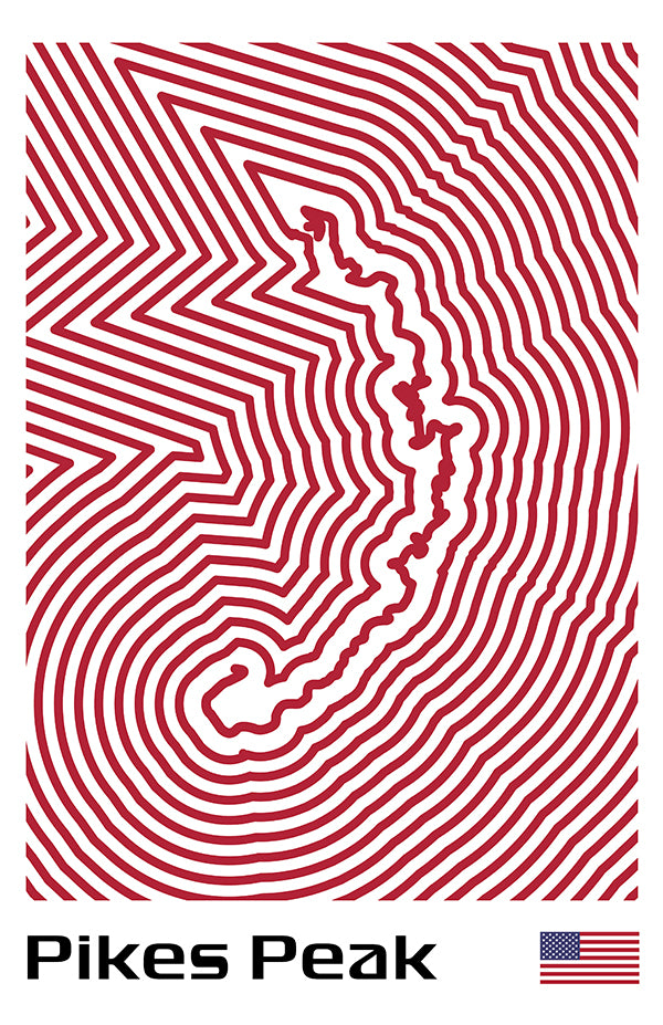 Pikes Peak International Hill Climb Poster – Line Series