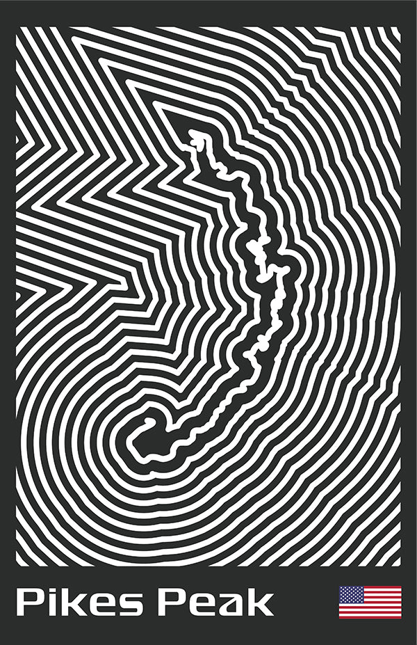 Pikes Peak International Hill Climb Poster – Line Series