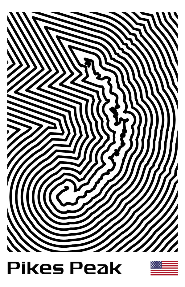 Pikes Peak International Hill Climb Poster – Line Series