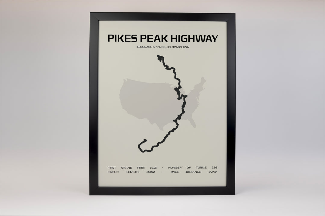 Pikes Peak International Hill Climb Poster – Minimal Series