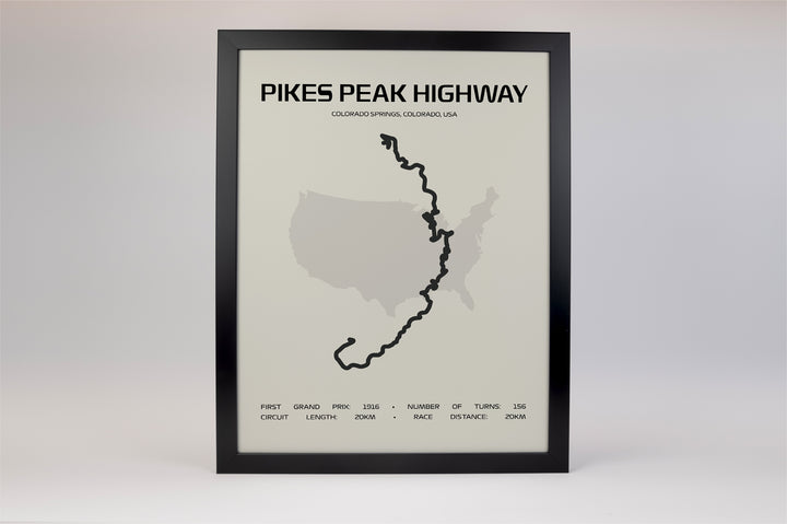 Pikes Peak International Hill Climb Poster – Minimal Series
