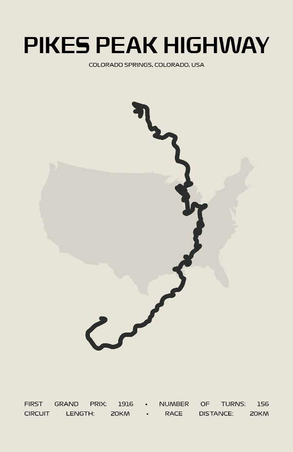 Pikes Peak International Hill Climb Poster – Minimal Series