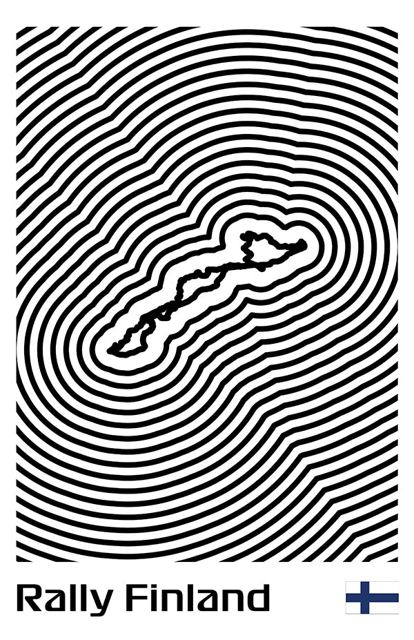 Rally Finland Poster – Line Series