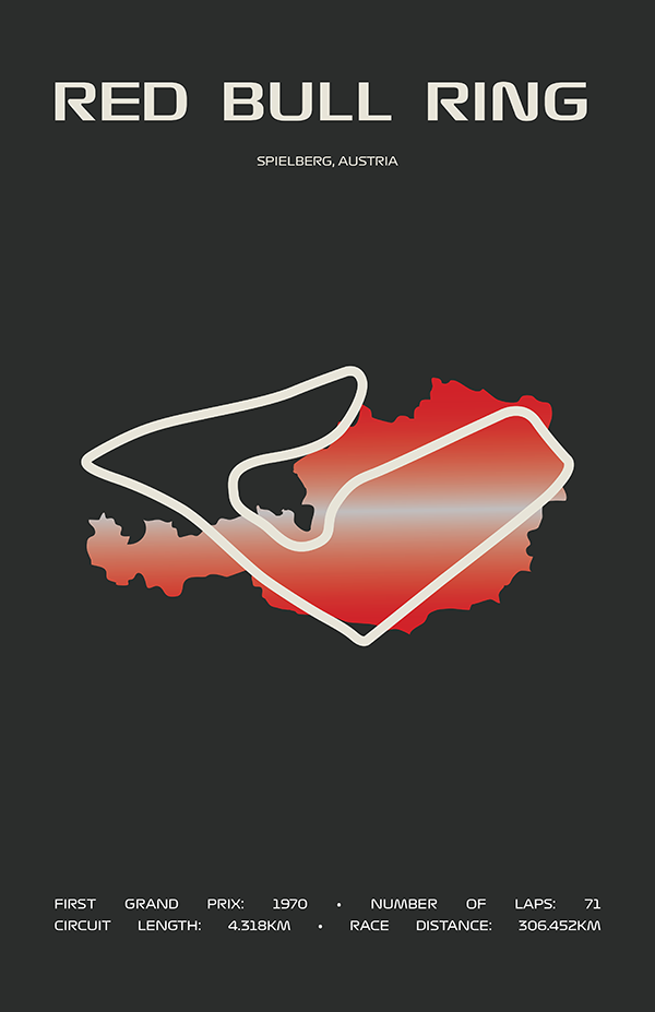 Red Bull Ring Poster – Minimal Series