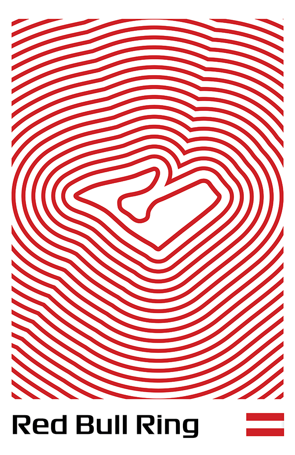 Red Bull Ring Poster – Line Series