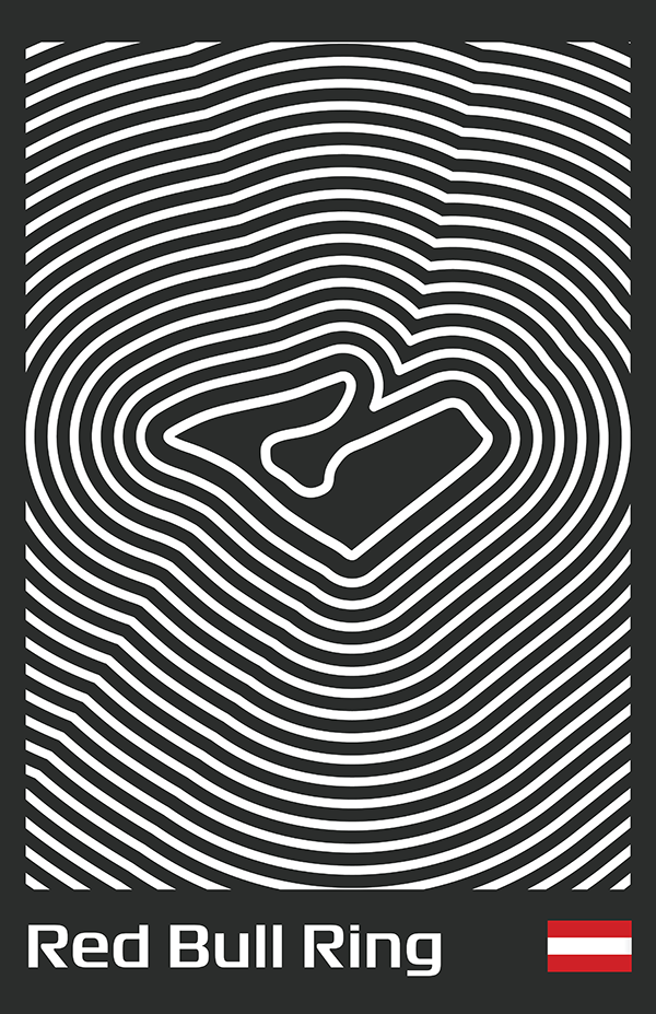 Red Bull Ring Poster – Line Series