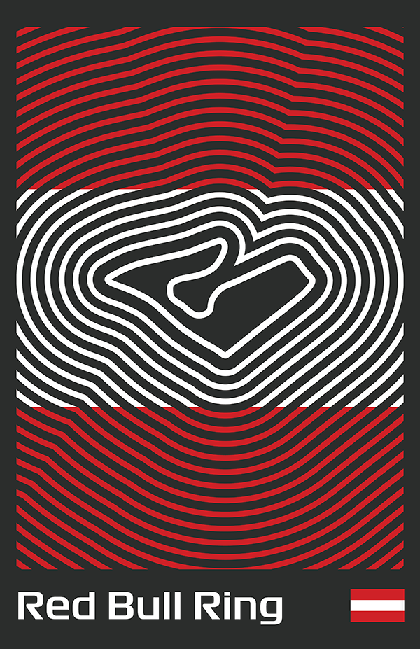 Red Bull Ring Poster – Line Series