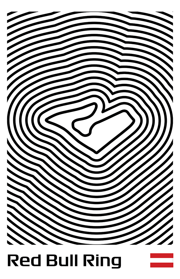 Red Bull Ring Poster – Line Series