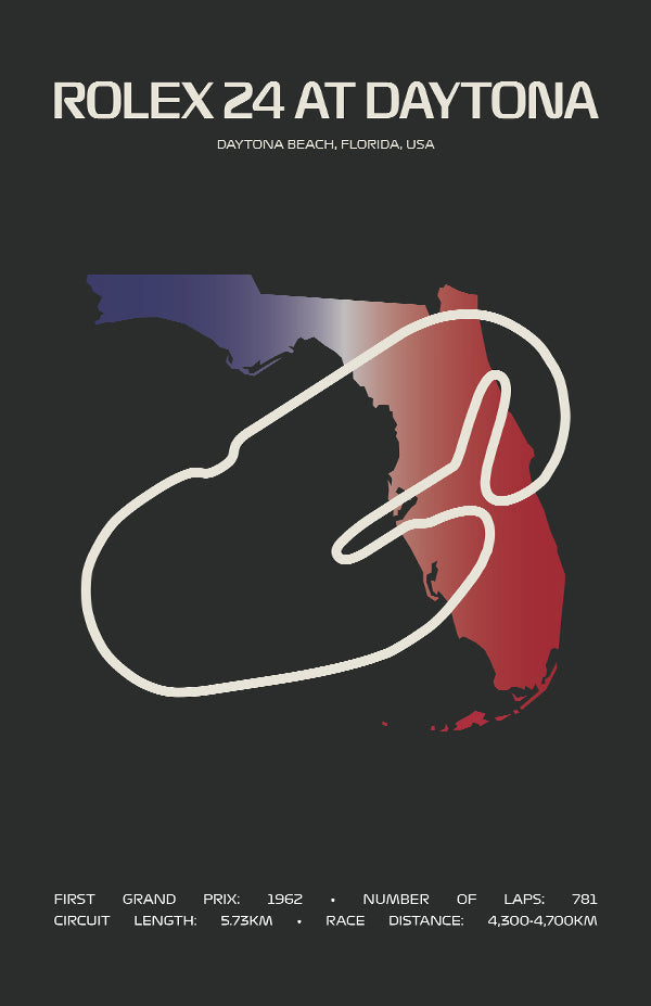 Rolex 24 at Daytona Poster – Minimal Series