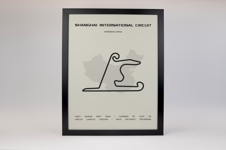 Shanghai International Circuit Poster – Minimal Series