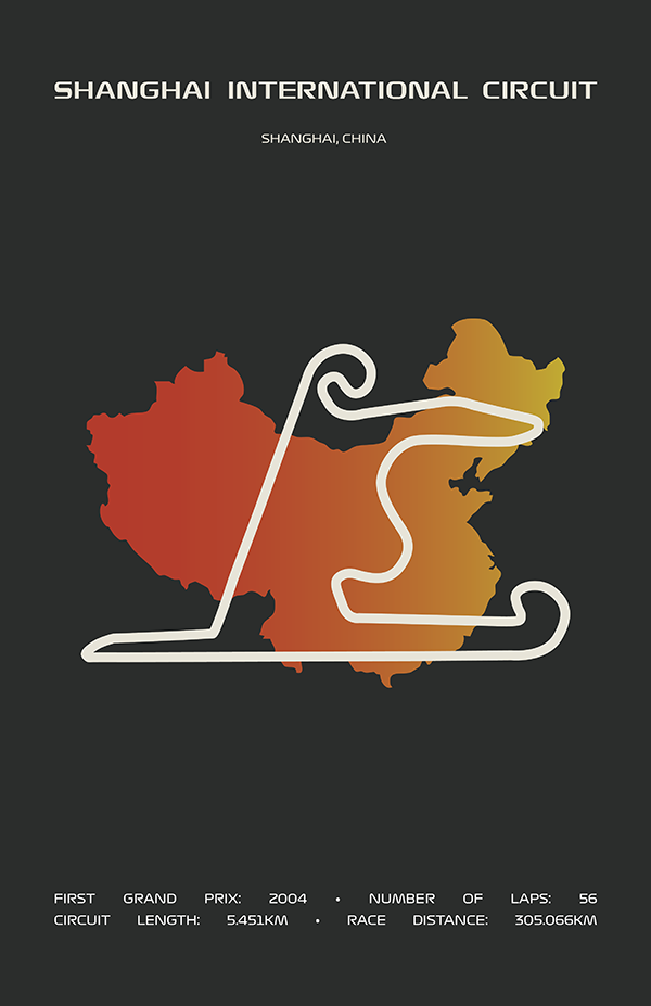 Shanghai International Circuit Poster – Minimal Series