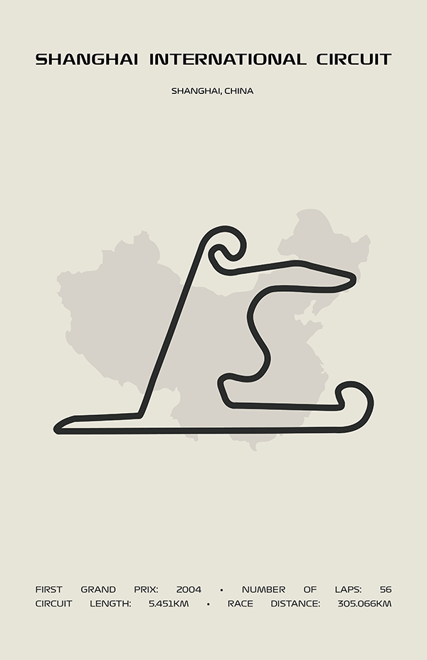 Shanghai International Circuit Poster – Minimal Series