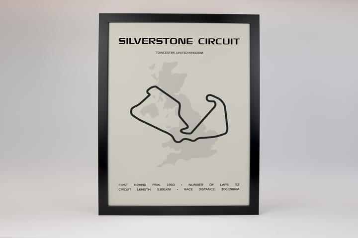 Silverstone Circuit Poster – Minimal Series