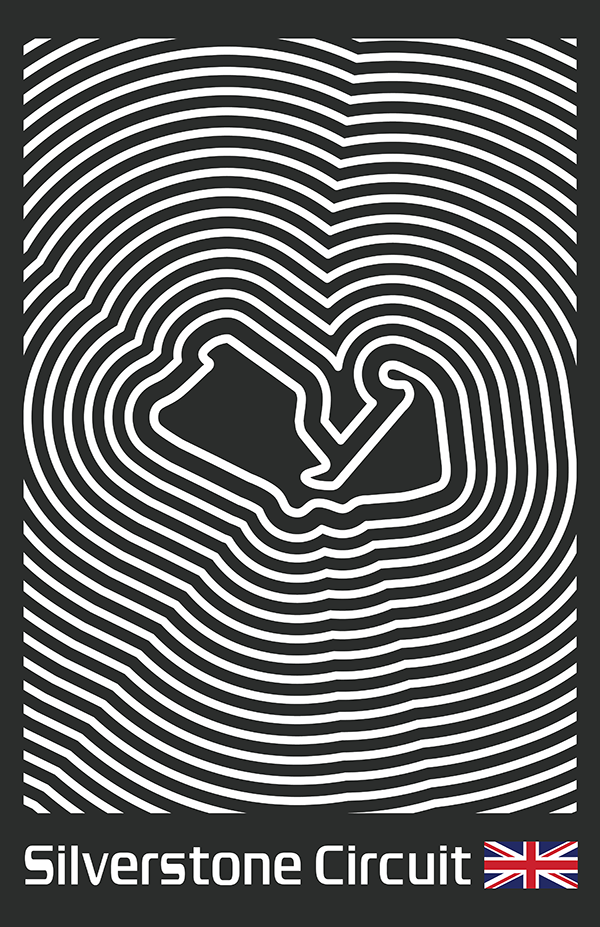 Silverstone Circuit Poster – Line Series
