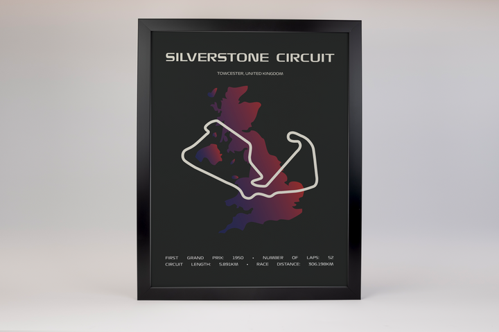 Silverstone Circuit Poster – Minimal Series