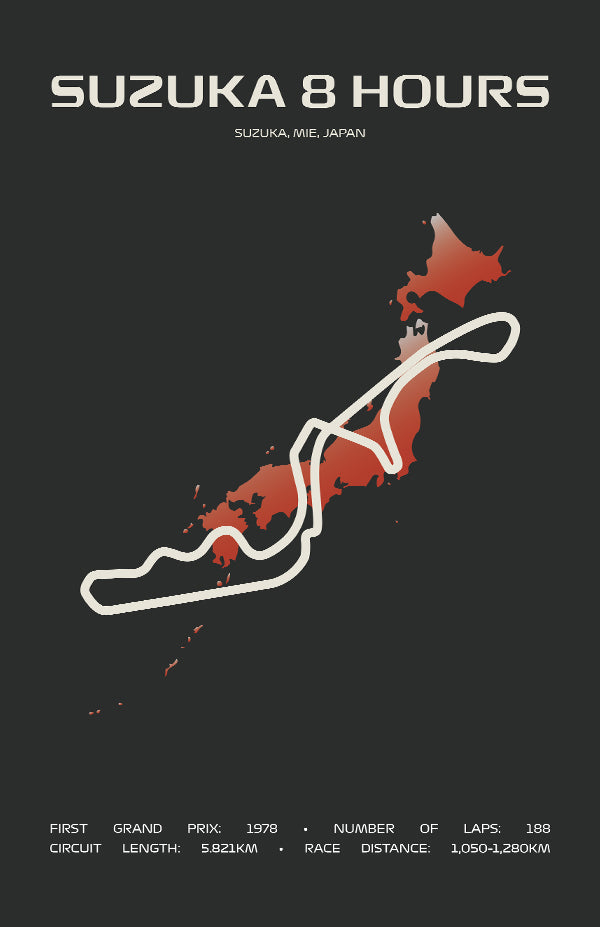 Suzuka 8 Hours Poster – Minimal Series