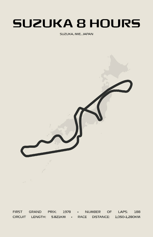 Suzuka 8 Hours Poster – Minimal Series