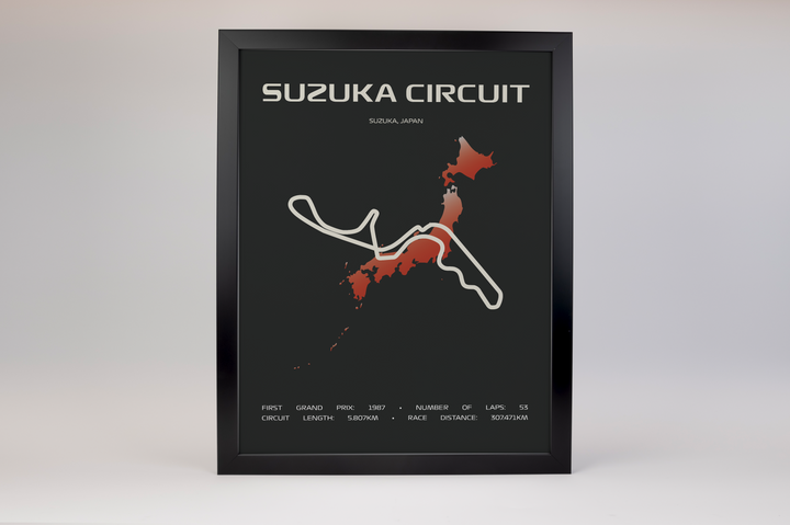 Suzuka Circuit Poster – Minimal Series