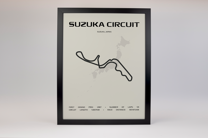Suzuka Circuit Poster – Minimal Series
