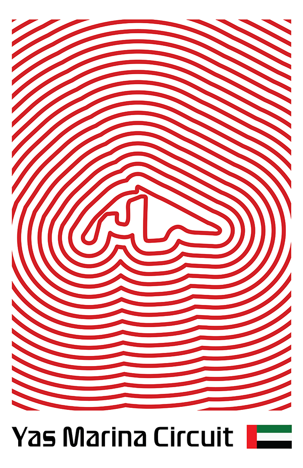 Yas Marina Circuit Poster – Line Series