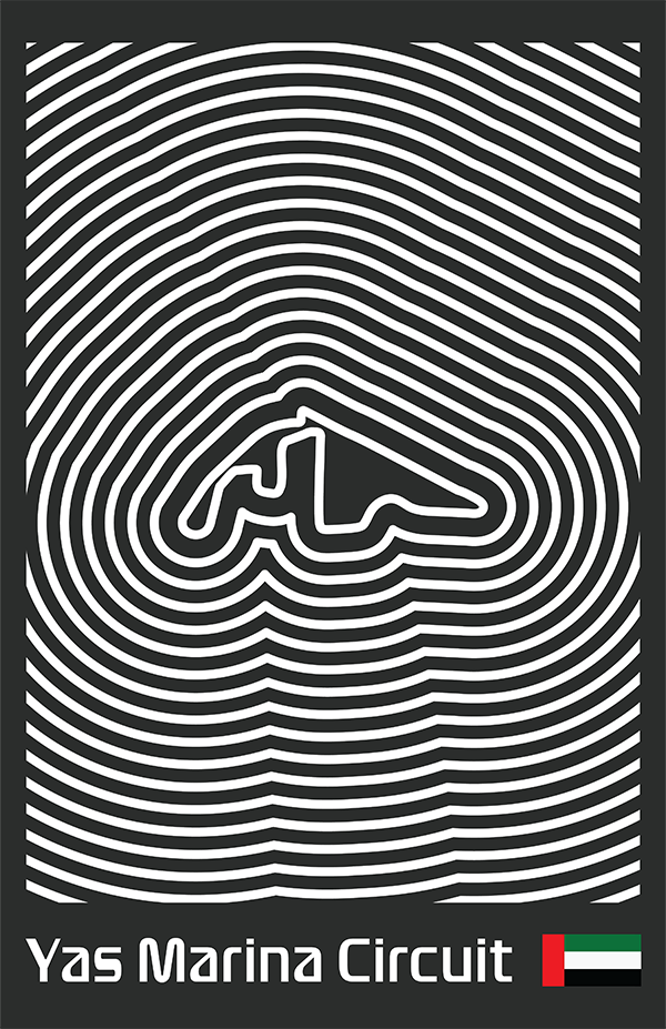 Yas Marina Circuit Poster – Line Series