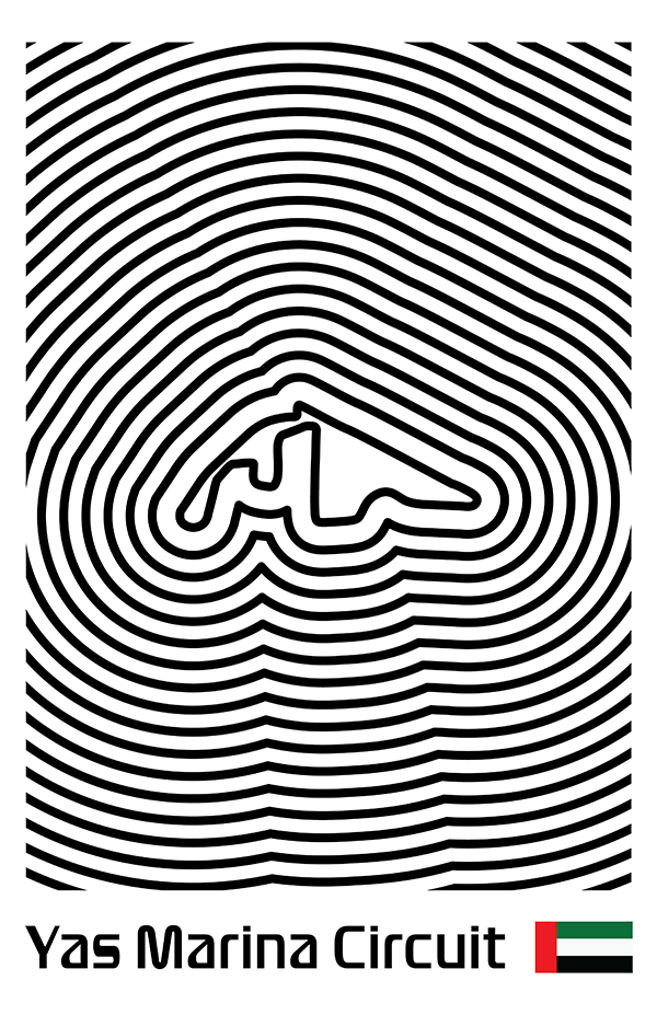 Yas Marina Circuit Poster – Line Series