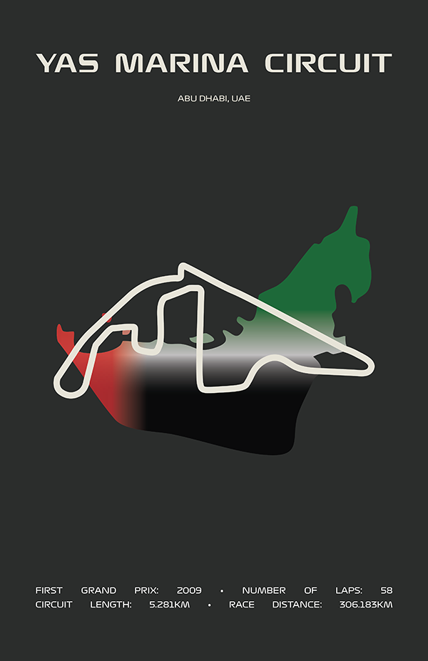 Yas Marina Circuit Poster – Minimal Series