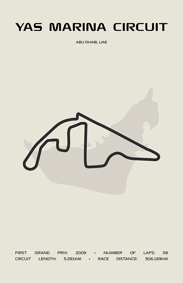 Yas Marina Circuit Poster – Minimal Series