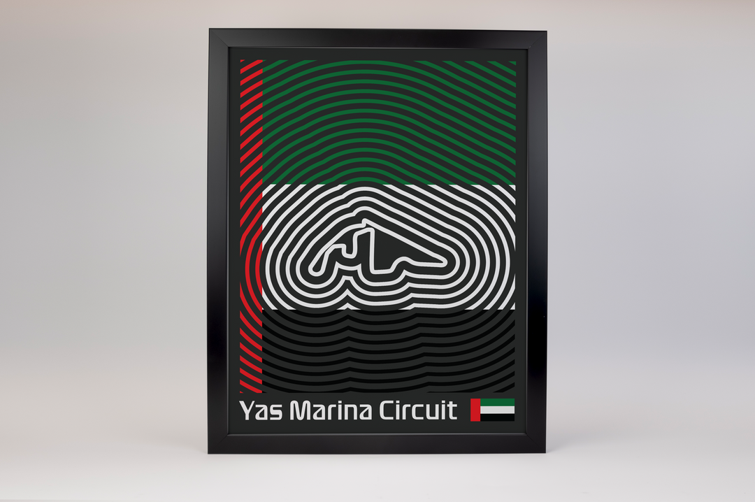 Yas Marina Circuit Poster – Line Series